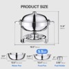 Anycoo 5.5QT Chafing Dishes for Buffet with Lid, Stainless Steel Buffet Servers and Warmers for Party Wedding Family Gathering, 2/4/6 Packs - 3 of 4