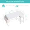 Itopfox White Small Desk with Drawers - 40 Inch Computer Desk for Small Space Home Office, Modern Simple Study Writing Table PC Desks - 3 of 4