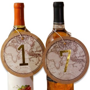 Kate Aspen Travel and Adventure Gold Foil Table Numbers (1-18) | 28293NA - 1 of 4
