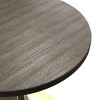 LeisureMod Verve 27" Round Dining Table - MDF Wood Top with Brushed Gold Pedestal Base Accent Side Table for Kitchen and Home - 4 of 4