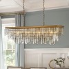 ALOADECOR Vintage Antique Gold Water Glass Tiered Chandelier for Dining Room - 3 of 4