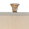 Barnes and Ivy Luke Traditional Table Lamp with Square White Riser 30 1/2" Tall Silver Glass LED Nightlight Off White Bell Shade for Bedroom Bedside - 2 of 4