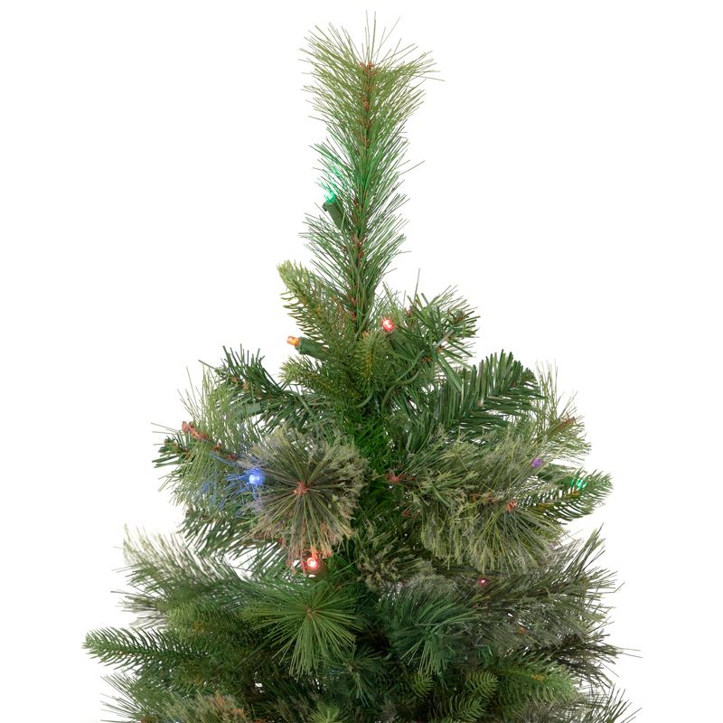 Northlight 3' Pre-Lit Kingston Cashmere Pine Full Artificial Christmas Tree, Multi LED Lights, 5 of 9