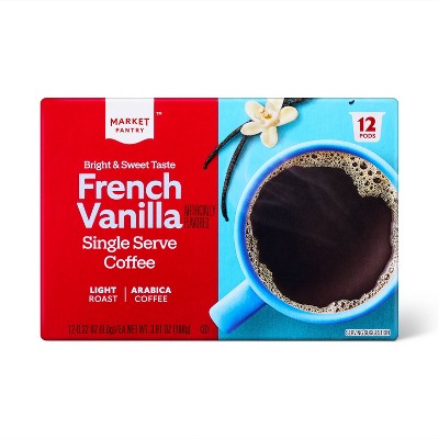 French Vanilla Light Roast Coffee - Single Serve Pods - 12ct - Market Pantry™