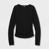 Women's Long Sleeve Ruched Square Neck Top - Wild Fable™ - 4 of 4
