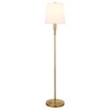 Hudson and Canal 60" Tall Floor Lamp with Drum Fabric Shade Brass/White: Minimalist Design, UL Listed, Metal Base - 4 of 4