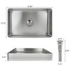 Fortune Candy Wall-Mounted Bathroom Vanity with Sink, Curved Striped Drawer Cabinet, White Round Ceramic Basin, Pre-Assembled, No Faucet - 2 of 4