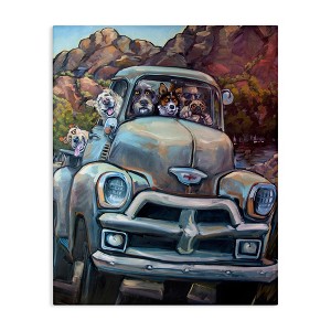 Stupell Industries Dogs in Vintage Pickup Canvas Wall Art - 1 of 4