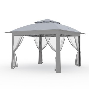 11x11FT Pop-Up Canopy Tent – Waterproof Instant Gazebo with Mosquito Netting & Carrying Bag for Backyard & Outdoor Use (1-Pack) - 1 of 4