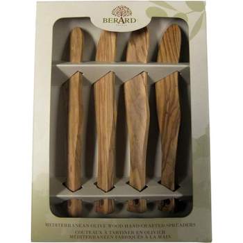 Berard Olive Wood 7 Inch Spreaders, Set of 4