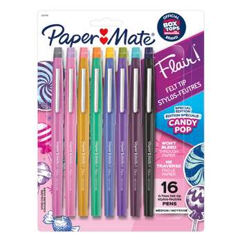 Paper Mate Flair Felt Tip Pens, Medium Point, Candy Pop Pack, 0.7mm, 16 Count