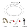 ChicFurnit Bathroom Sink Faucet Widespread Two Handles with Pop Up Drain for Elegant Bathrooms, Gold, 17"*11"*3" - 4 of 4