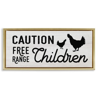 Stupell Industries Caution Free Range Children, 31" x 14"