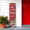 HomeRoots 36" Red White And Green Christmas Holiday Red Truck Solid Wood Porch Sign - 2 of 3
