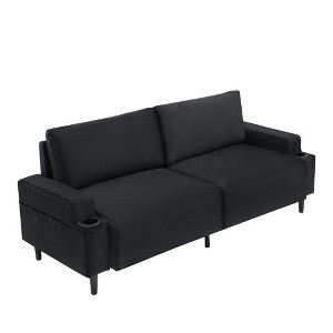 80.7" Loveseat Sofa, Easy to Install, Sleeper Recliner Furniture,Fabric Modern Sleeper Sofa Couch for Living Room, Sofa Cama, Wood Frame - 1 of 4