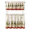 Wine Tasting 3-Piece Kitchen Curtain Tier Set & Valance - Elrene Home Fashions - 2 of 3