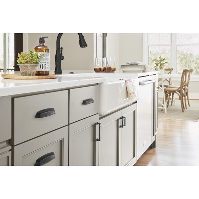Matte Black Zinc Cabinet and Drawer Pull with Mounting Hardware