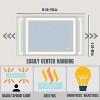 LED Front Light and Backlit Mirror for Bathroom,Anti-Fog, 3 mode Illumination,Vertical & Horizontal Mount - 2 of 4