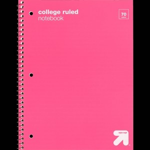 College Ruled 1 Subject Flexible Plastic Cover Spiral Notebook - up&up™ - 1 of 3