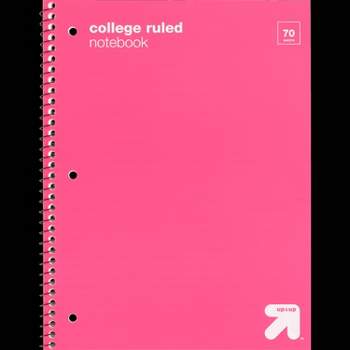 College Ruled 1 Subject Flexible Plastic Cover Spiral Notebook - up & up™
