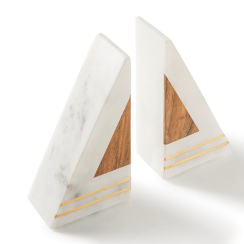 Set Of 2 Brass Modern Bookends - Threshold™ Designed With Studio Mcgee :  Target