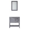 Wooakway 30" Gray Bathroom Vanity Top with Mirror - 4 of 4