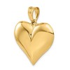 Black Bow Jewelry 14k Yellow Gold Puffed Heart Pendant, 30mm - 4 of 4