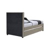 Meridian Furniture,Hudson Vegan Leather Twin Trundle Bed - 4 of 4