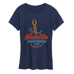 Women's - Instant Message - Nashville Neon Sign Short Sleeve Graphic T-Shirt - 1 of 4