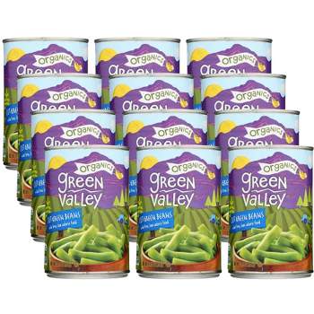 Green Valley Organics Cut Green Beans - Case of 12/14.5 oz