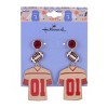Hallmark Enamel Jersey Football Earrings - 4 of 4