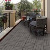 Gulches Wood Plastic Composite Deck Tiles, Set of 20, 12"x12"x1" 4-Slat, Light Gray, for Indoor/Outdoor Patios Balconies Rooftops - 3 of 4