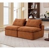 NicBex Modern Modular Soft Chenille Loveseat Sofa with Removable Pillows,Minimalist Armless 2-Seater Sofa for Living Room,Bedroom - 3 of 4