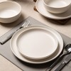 Syemin Dining Bowls 4 Person Stoneware Dinnerware Set Microwave Dishwasher Safe Chip-Resistant Matte Glaze Stackable Storage, White, 10"*10"*2.4" - 2 of 4