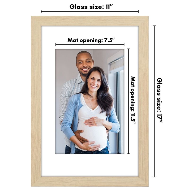 Americanflat Wide Molding Picture Frame with Mat, 3 of 9