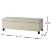 CAVINAS  Storage Ottoman Bench for Bedroom,51.25" Storage Bench with Soft-Close Lid,Rectangle Ottoman for Living Room,Entryway - 4 of 4
