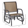 Aghana Digitals 2-Piece Cream White Outdoor Mesh Glider Chairs with Steel Frame & Curved Armrests - 4 of 4