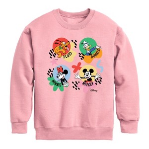 Boys' - Disney - Mickey, Minnie, Pluto & Donald Graphic Long Sleeve Fleece Sweatshirt - 1 of 4