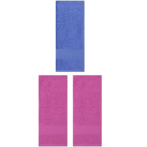 REGALWOVEN 3 Pack Solid Stripe Absorbent Soft Decorative Hand Towels for Bathroom 13" x 30" - 1 of 4