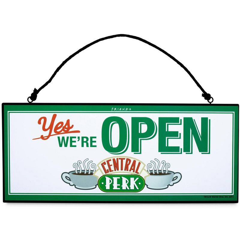 Silver Buffalo Friends Central Perk Reversible Hanging Sign Wall Art | 12 x 5 Inches, 1 of 7