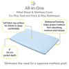 BreathableBaby All-in-One Fitted Sheet & Waterproof Cover, For 39" x 27" Play Yard Mattress (2-Pack), Light Blue - 3 of 4