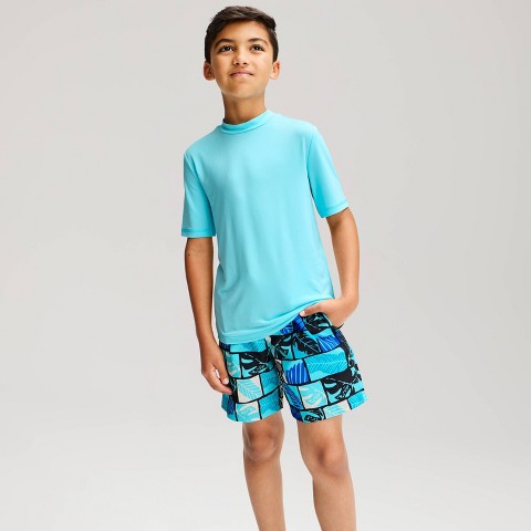 Детские рубашки Cat & Jack Boys' Short Sleeve Rash Guard Swim Shirt - Cat & Jack™ Navy Blue M