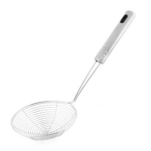 Unique Bargains Home Kitchen Metal Wire Spiral Mesh Frying Skimmer Strainer Silver Tone 7.5'' Dia 1 Pc - 1 of 3