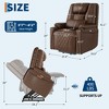 Electric Power Lift Recliner Chair with Remote, 3 Position Sofa Chair for Elderly, Side Pockets, Cup Holders, USB Ports, Living Room Chair - 2 of 4