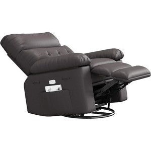 Acekool Power Recliner Chair with Heat & Massage, Swivel Rocker, USB Port, Cup Holders, Side Pockets, Extra-Wide Seat, Living Room - 1 of 4