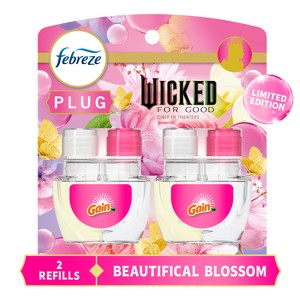 Febreze Plug Dual Refills Wicked Gain Beautifical Blossom Air Freshener - 1.75 fl oz/2ct - 1 of 4
