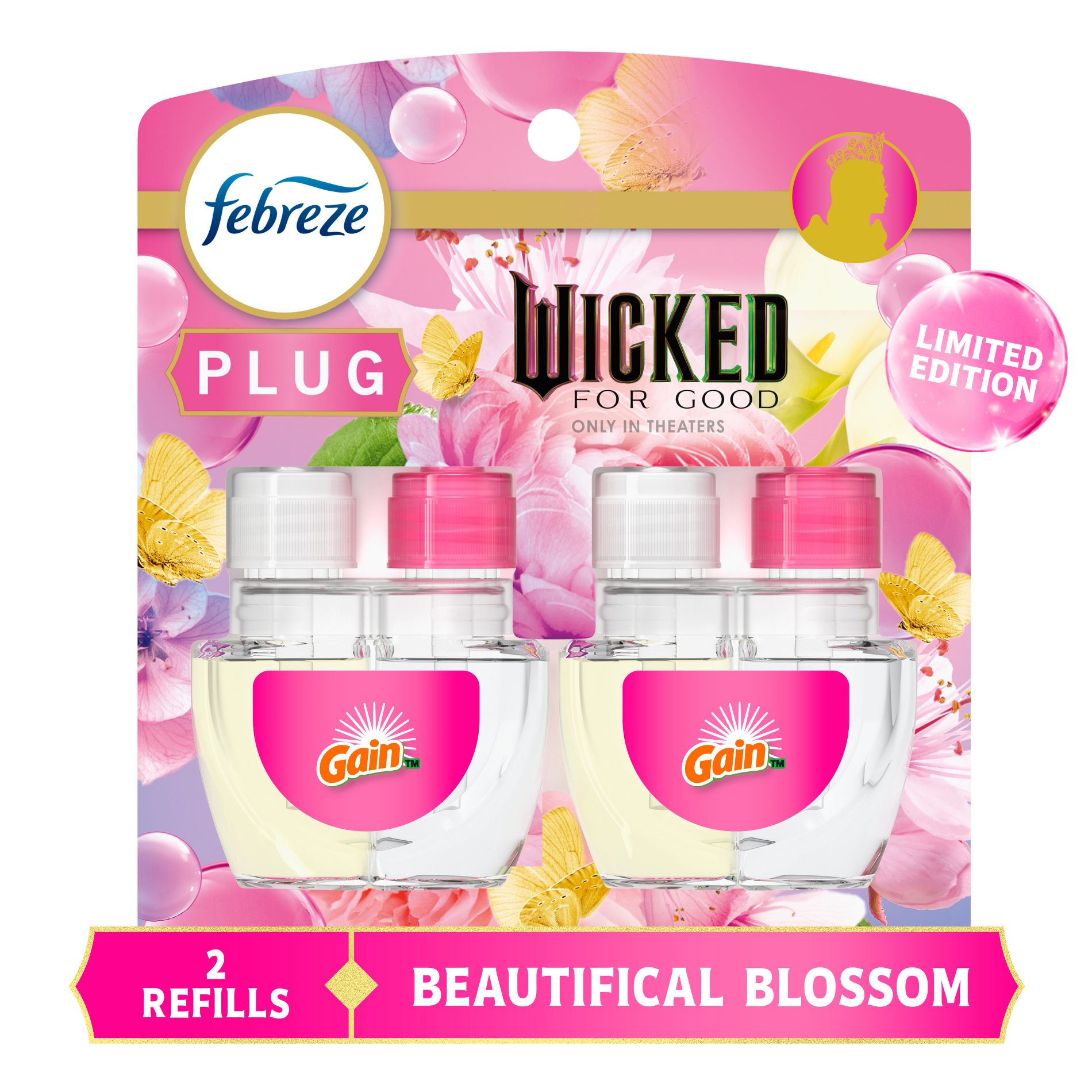 Febreze Plug Dual Refills Wicked Gain Beautifical Blossom Air Freshener - 1.75 fl oz/2ct