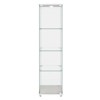 FURNIinspire Utility Storage Cabinets Professional Showcase with Reinforced Glass Shelves and Dual Mounting Options, White, 16.73"*14.37"*64.45" - 2 of 4