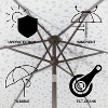 JONATHAN Y Collins 9 ft. Classic Cottage Tassel Market Patio Umbrella with Auto-Tilt, Crank, Wind Vent and UV Protection - 3 of 4