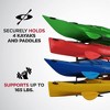 RaxGo Kayak Storage Rack, Wall Mounted Kayak Storage Hooks for 4 Individual Kayaks - 2 of 4